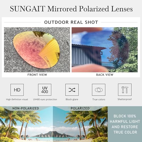 Image of SUNGAIT Women's Lightweight Oversized Aviator Sunglasses