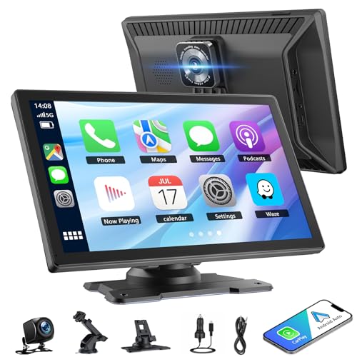 Caméra de recul et dashcam sur écran Carplay voiture portable avec GPS