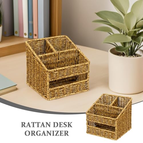 Panier de rangement marron compartimenté bac de stockage PP gain de place armoire - 8