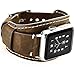 Hepsun Compatible with Apple Watch Bands 45mm 44mm 42mm/Ultra 49mm Genuine Leather Strap Retro Crazy Horse Cuff Sport Wristbands for iWatch Band Series 8 7 6 5 4 3 2 1 SE Men Women Strap (Coffee, 45/44/42mm)
