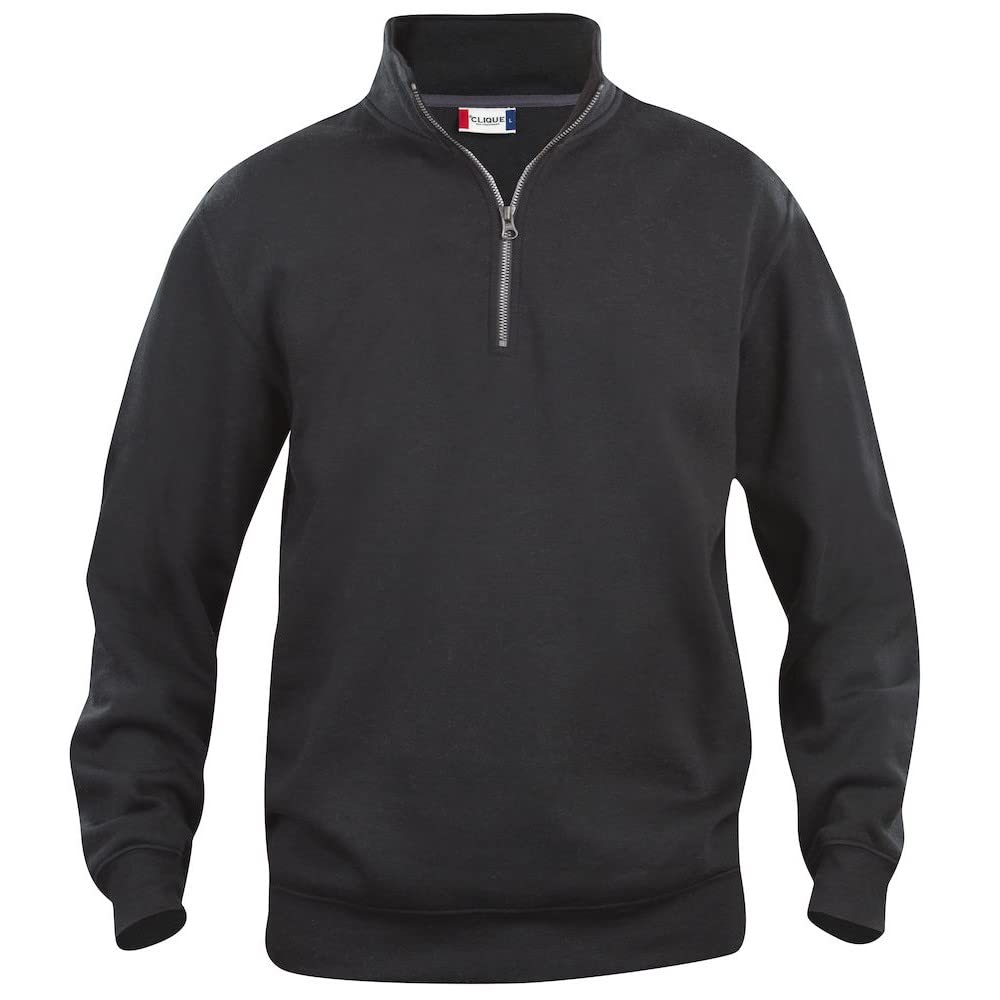 CliQue Unisex Adult Basic Half Zip Sweatshirt (4XL) (Black)