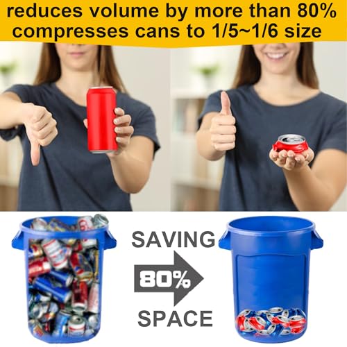 Elektrische Dosenpresse – Automatischer Dual-Modus, verstellbarer Ständer zum Recycling von Aluminium-Soda, Cola-Dosen und Kunststoff-Wasserflaschen
