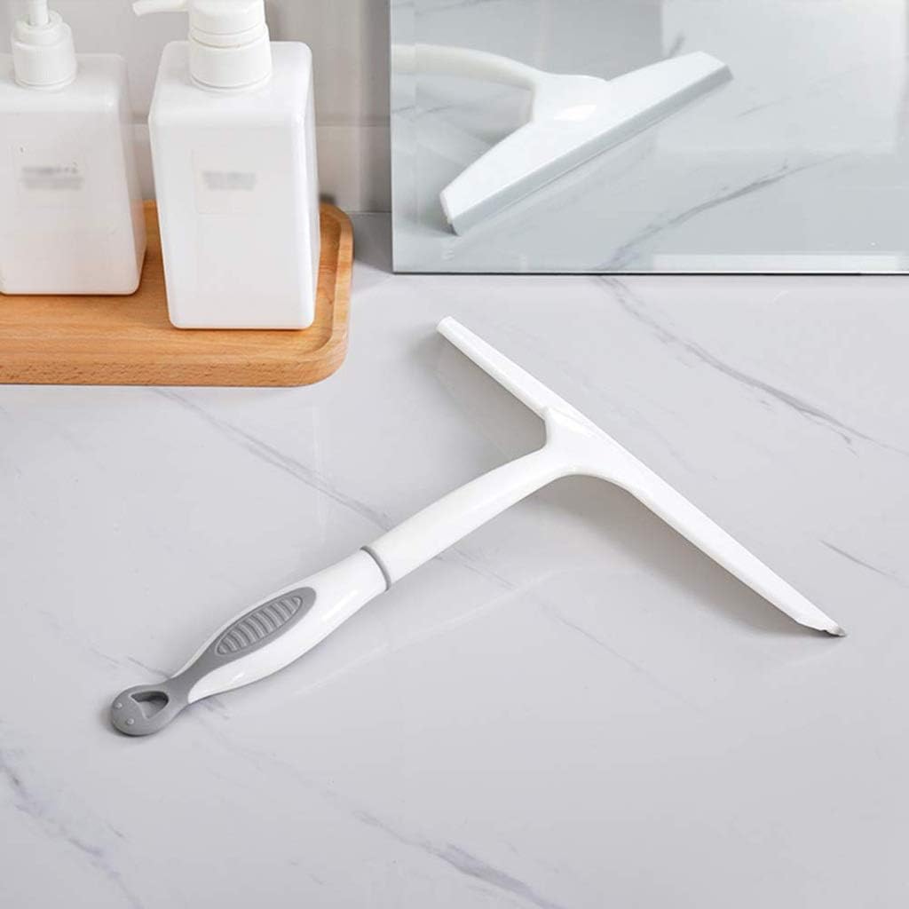 Window Scraper，Rubber Squeegees Glass Wiper Streak Free Handheld Squeegee Cleaner Silicone Blade Hanging Hole
