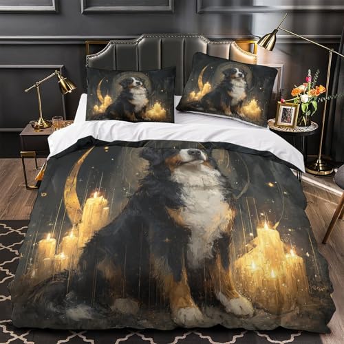 Parure de lit dragon barbu 3D housse de couette microfibre 220x240 - 2