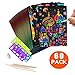 Produktbild LATERN 60Pcs Kratzbilder Sets für Kinder, 50 Blatt Regenbogen Scratch Pape Regenbogen Kunst Doodle Pad Magic Scratch Notes Karton mit 5Pcs Holz Stylus, 4Pcs Grafik-Vorlage, ein Anspitzer