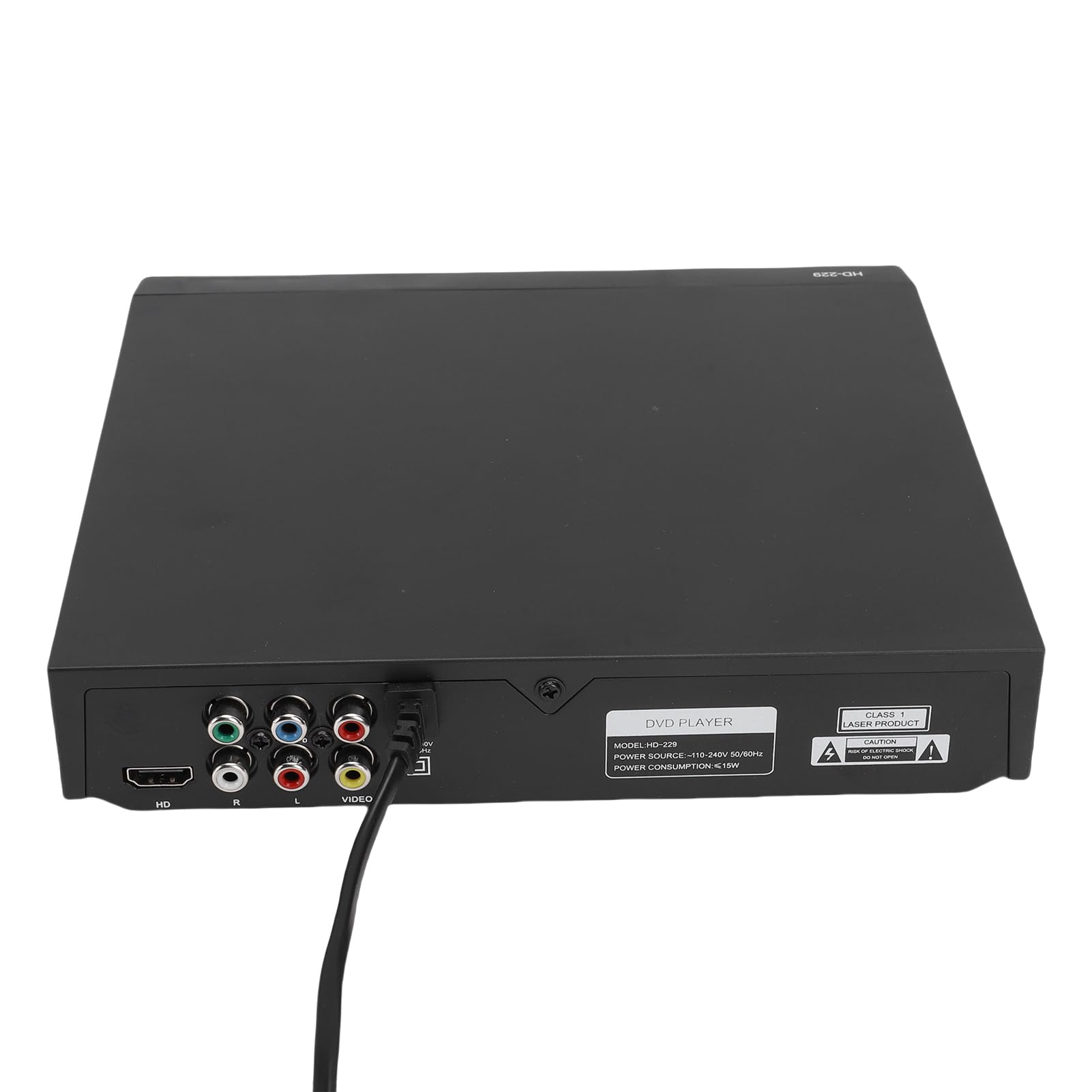 Ausla Lettore DVD CD per Tutte le Regioni Lettore Dischi DVD con Alloggiamento in ABS 1080P AV USB Karaoke Riprendi Riproduzione per TV Home Theater Serate di Cinema in Famiglia (Spina europea)