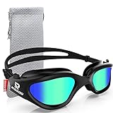 RIOROO Swim Goggles,Polarized Swimming Goggles for Men Women Adults Youth Anti Fog/No Leak/Clear Wide Vision/UV Protection