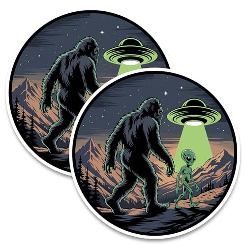 Magnetos decorativos Bigfoot UFO 4 pulgadas pack 2