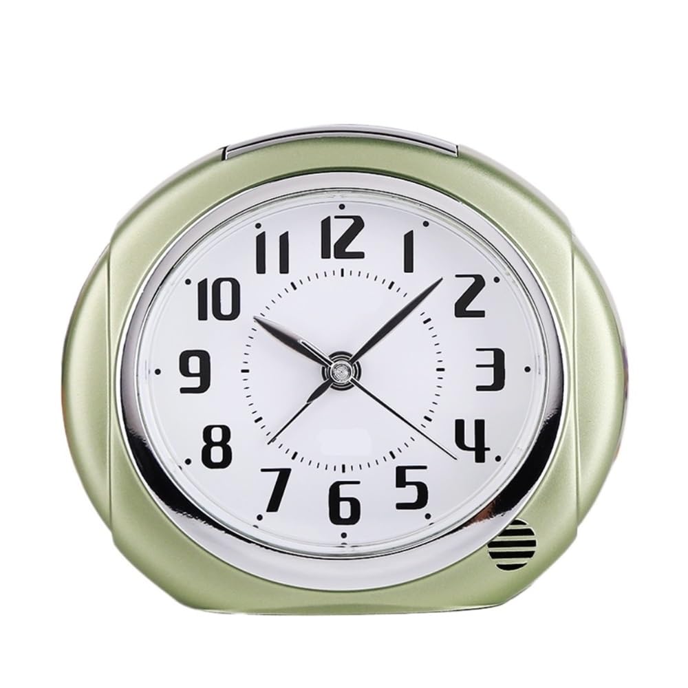 NIUHUAHUI Alarm Clock, Alarm clock simple mute bedside elementary school students special boys and girls multi-function modern creative alarm(Green)