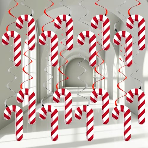 Canne à sucre d'orge en aluminium suspension Noël durable