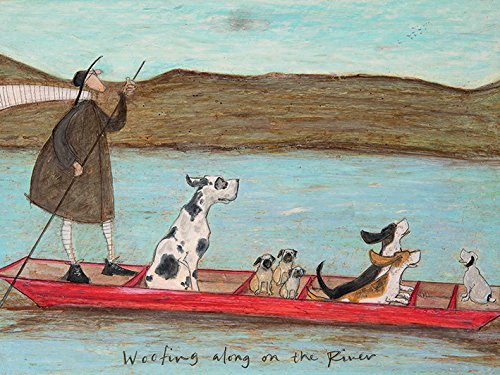 Sam Toft woofing a lo Largo de la río Lienzo de 60 x 80 cm, Multicolor