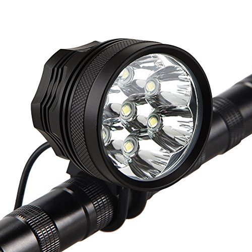 Weihao Bicycle Headlight, 10500 Lumens 7 LED Bike Light, Waterproof Mountain Bike Front