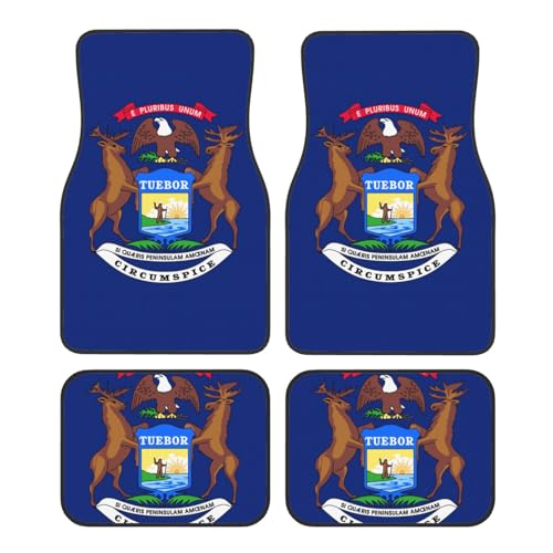 Tapis de voiture drapeau du Michigan pour voyages en SUV