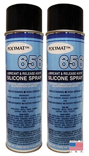 Polymat Qty 2 656 Silicone Spray Non Greasy Lubricant Compatible with Fan Belts