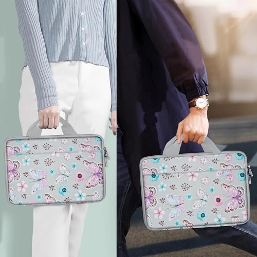Image of Hseok Laptop Case 13.3-14 Inch Sleeve,TSA Shockproof Computer Handbag,Compatible with MacBook Neo /Pro 14 M5 /M4 /M3 /M2 /M1,All Models 13.3 inch MacBook Air /Pro,XPS 13 /14,Most 13-14 Notebooks,Butterfly