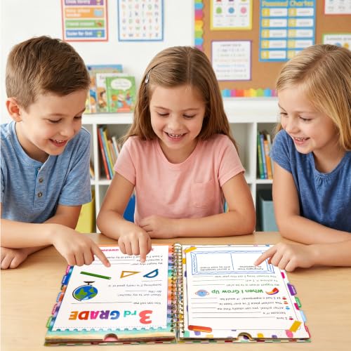 Álbum de recuerdos escolares Fancy Land para prekínder a 12° grado, álbum de fotos rígido con encuadernación espiral, 14 bolsillos, regalo para regresar a clases, tonos pastel miniatura 6