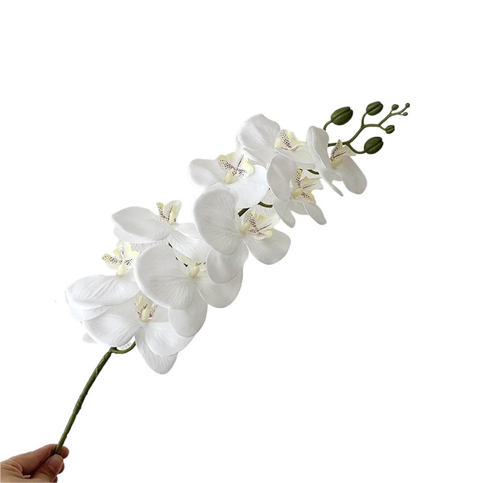 LSYHHXC Artificial Orchid Artificial Flower 3D Print Senior Phalaenopsis Wedding Home Photography Fake Flowers Hotel Arrangement Decor