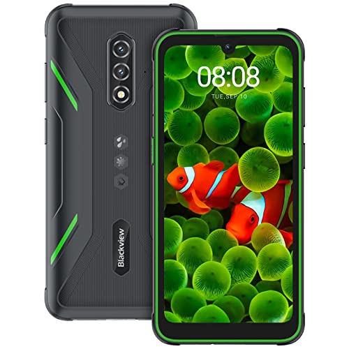 Android 12 Téléphone Portable Incassable, Blackview BV5200 Écran 6.1''HD+,7Go+32Go/SD-1To, Panoramic Caméra 13MP+5MP, 5180mAh, Dual SIM 4G+5G WiFi Smartphone Incassable, Face ID/NFC/GPS/2Ans Garantie