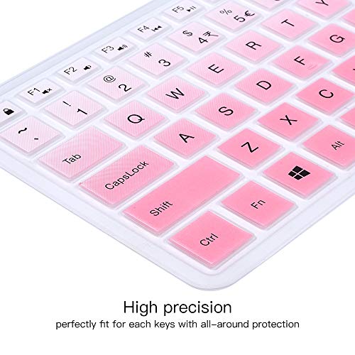 Keyboard Cover For Dell Inspiron 15 3000 5000 7000 15.6"/Dell G3 G5 G7 15.6" Series/Dell Inspiron 3583 3593 3558 3580 5570 5558 5559 7559/Dell Inspiron G7 17 7786 7790 Keyboard Cover Skin,Gradual Pink #TOP1