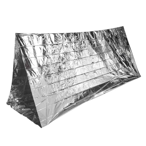 FLEXMAN 5Pcs Emergency Blankets, Multi Purposed Waterproof Foldable Survival Blanket, Emergency Survival Heat Reserve Reflective Blanket for Camping, Hiking, Cycling, Concert (Silver)