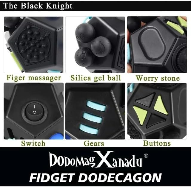 Miniatura 3 de Dodecágono antiestrés - Cubo de juguete de 12lados para aliviar el estrés y la ansiedad, antidepresión para niños y adultos con TDAH, TDA, TOC y