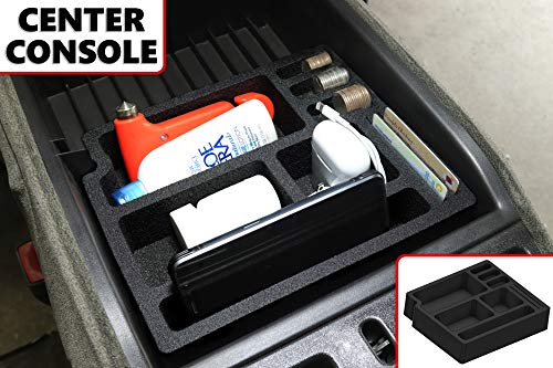 Red Hound Auto Center Console Organizer Vehicle Organizational System Insert Compatible With Chevrolet Gmc Silverado Sierra 1500 (2003-2006), Suburban 2500 (2000-2006) And More Black Antirattle #TOP2