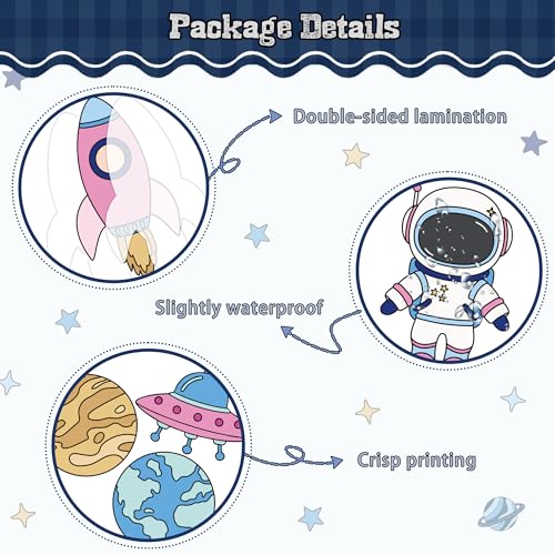 This is Your Year Bulletin Board Set Outer Space Galaxy Welcome Back to School Classroom Bulletin Board Inspirational Planet Astronaut Rocket Cutouts for School Chalkboard Wall Door Decor Supply - Image 3