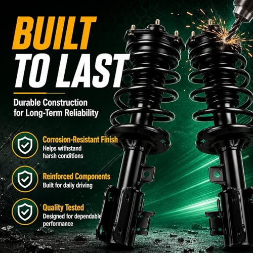 AParts Rear Struts Assembly with Coil Spring Compatible with Toyota Corolla 2014-2019 1.8L Replace 172991 Left & Right, 2PCS by AParts - Used condition - Image 4