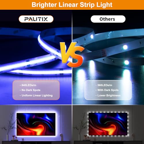 PAUTIX Tira de LED RGB COB 10m con Controlador WiFi Alexa miniatura 2
