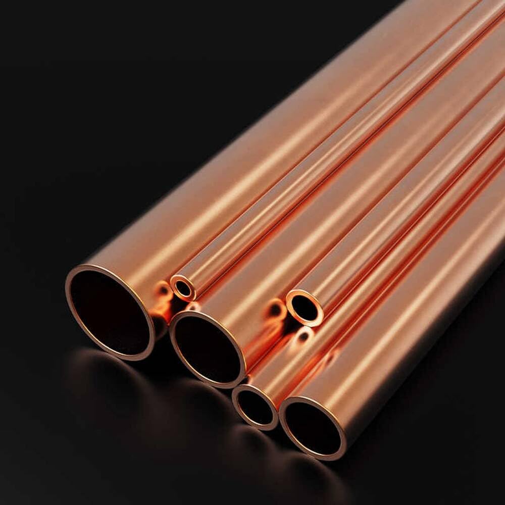 1Kupfer φ50mm×1.5mm×500mm Hohles Kupferrohr, hartes Kupfergerades Rohr