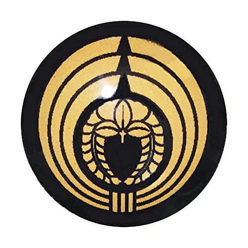 家紋ピンバッジ 20mm 熨斗輪に下り藤 ピンズ家紋