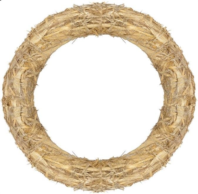 Strohkranz/Strohrömer 30 cm – 1 Stück | Natur Strohkränze Ø 30 cm x 5 cm | Kränze zum Basteln, Dekorieren & Selbermachen | Weihnachtskranz, Türkranz, Tischdeko, DIY Kranz