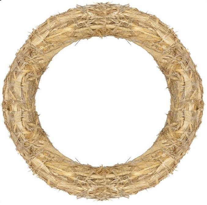 Strohkranz/Strohrömer 30 cm – 1 Stück | Natur Strohkränze...