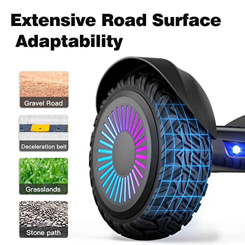 Self-Balancing Electric Scooter,10''Self-Balancing Scooter,700W Motor,13 Miles Range & 10Mph Max Speed,Electric Hoverboard W/T Led Light #TOP4