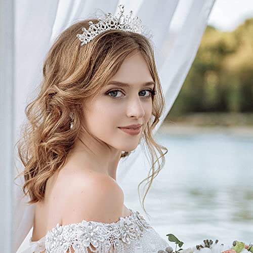 2 Pack Tiara Crown Jewelry Gift For Women Girls, Headband Headpiece Silver Crystal Rhinestone Diadem Princess Birthday Yallff Crown With Comb, Bridal Wedding Party Bridesmaid Prom Pageant Gift. #TOP2