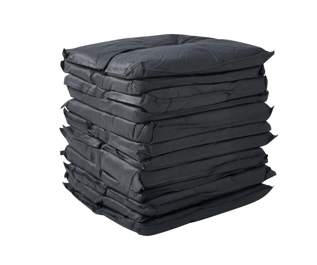 Spill Ready 18" x 18" Universal Spill Absorbent Pillow - 12 Pack - Absorbs up to 2 gal. per Pillow - Spill Absorbent Pillows for Water and Oil, Absorbs Water, Oil Liquids - Gray