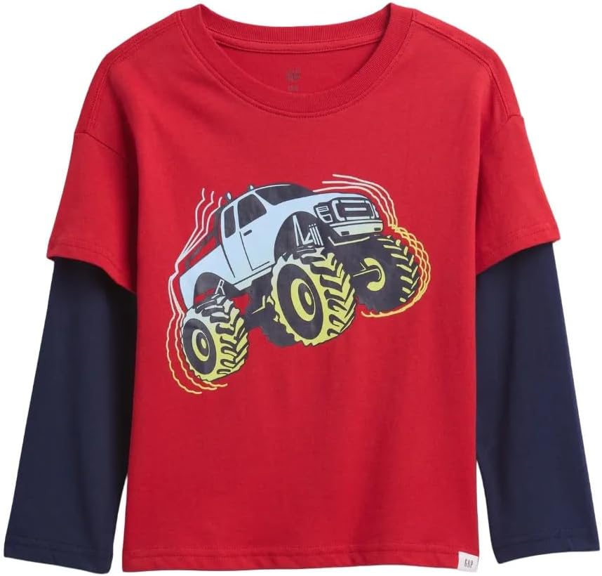 GAP Baby Boys' 2-in-1 Knit Graphic Tee