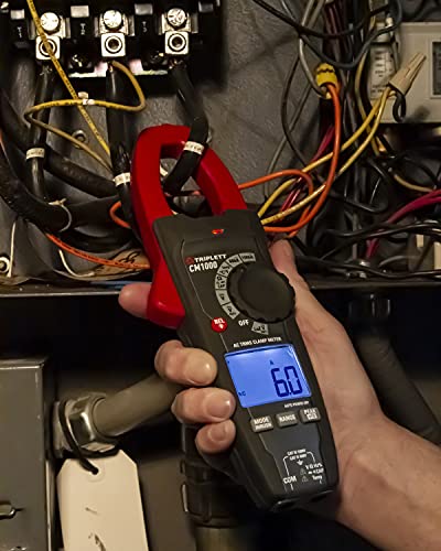 Image of Triplett CM1000 True RMS 6000 Count 1000A AC Clamp Meter with Inrush, LPF, LOZ, and Certificate of Traceability to NIST