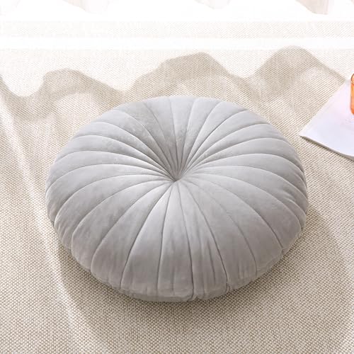 MolynnChic Floor Pillow Meditation Cushion Round Large Floor Pillows Seating for Adults, Velvet Thick Floor Cushions for Yoga Living Room Balcony Outdoor Tatami 18inch(Grey) MolynnChic Floor Pillow Meditation Cushion Round Large Floor Pillows Seating for Adults, Velvet Thick Floor Cushions for Yoga Living Room Balcony Outdoor Tatami 18inch(Grey)