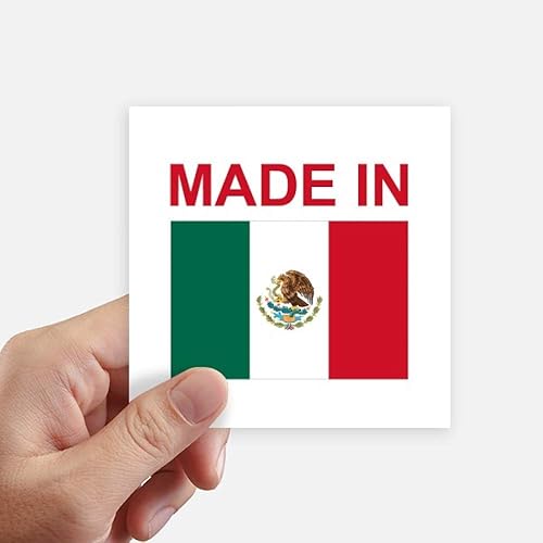 DIYthinker Made in Mexico Country Love Square Stickers 10cm Wall Suitcase Laptop Motobike Decal 8pcs