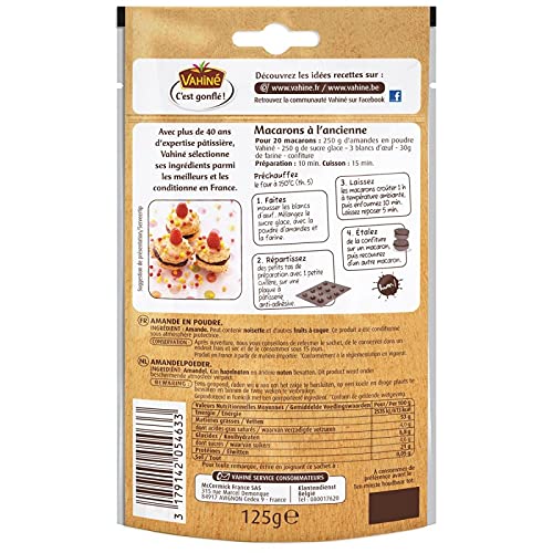 VAHINÉ - Amandes En Poudre 125G - Lot De 4 - Vendu Par Lot