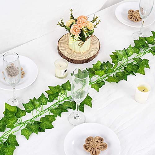 DearHouse 12 fios de videira artificial Ivy Garland para pendurar com folhas falsas de guirlanda com