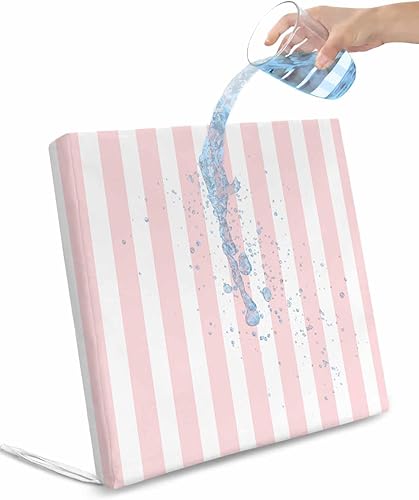 Hokiten Pink Striped Outdoor Cushion Chair Cover Set of 2 - Waterproof Couch Sea