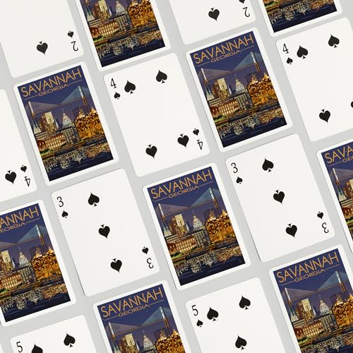 Lantern Press Savannah Georgia naipes póker 52 cartas miniatura 4