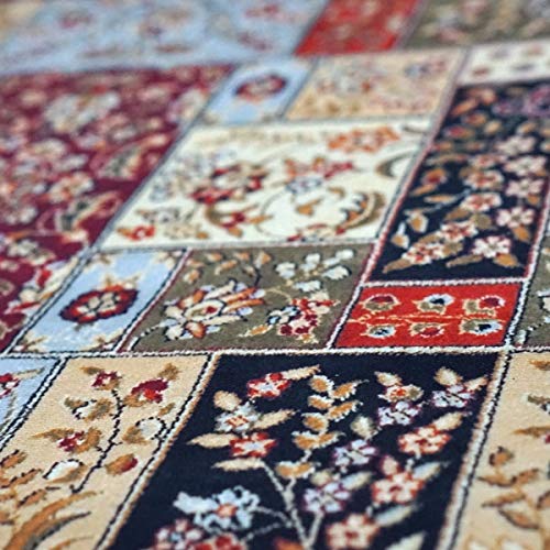 OUTGYM European Nobal Rug Traditioneller Marokkanischer Wohnzimmerteppich Grün Rot Beige Diamantmuster Teppich 160 * 230… – Bild 5