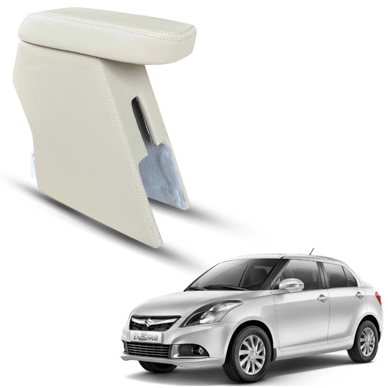 Carigiri Premium Finish Car Armrest with Storage Box And High Density Moulded Foam For Maruti Suzuki Swift Dzire (Models-2013-2017) (Beige with Beige Stitching,Nappa Leatherette)-picture-24