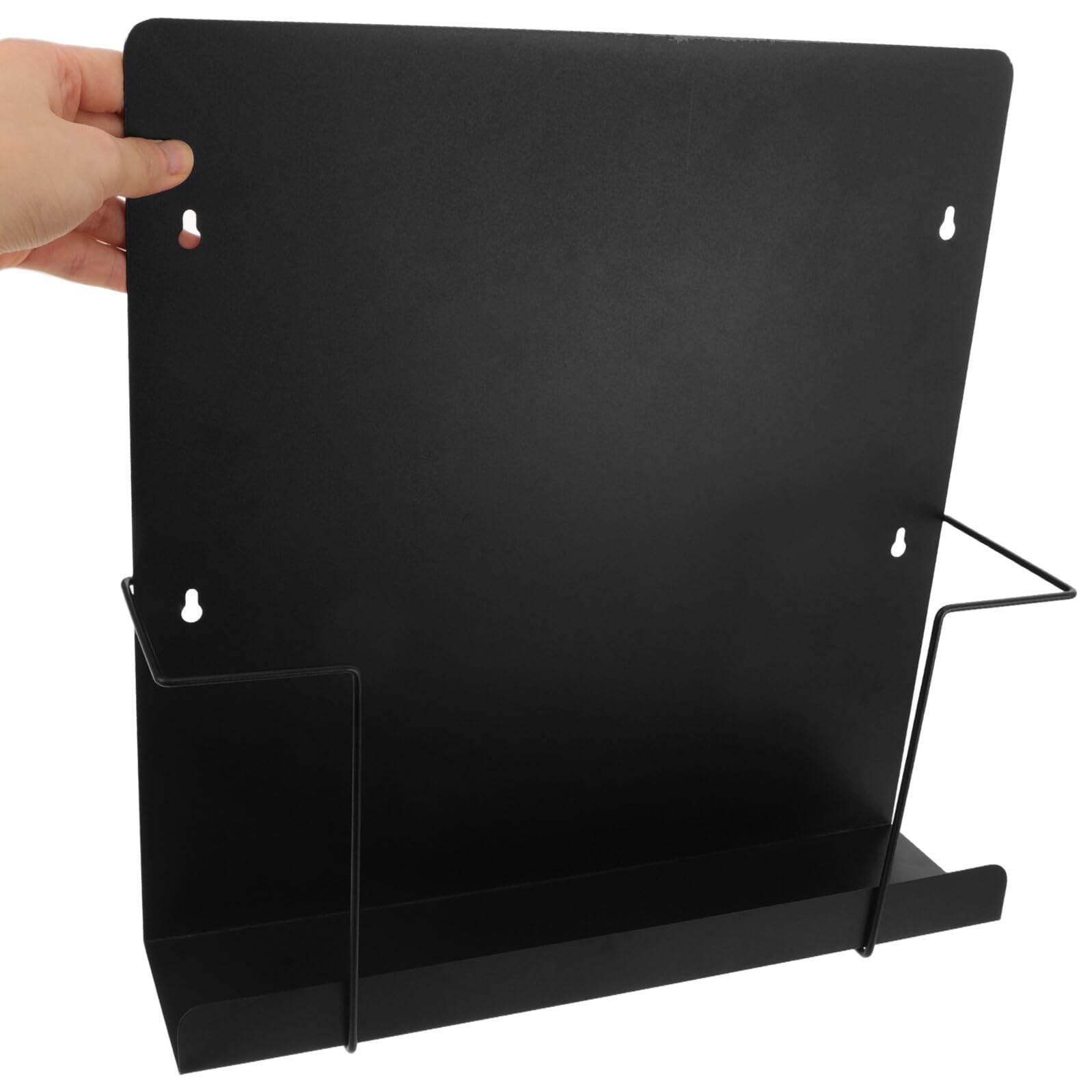 DOITOOL Scaffale da Parete in Metallo Nero per Vinili, Minimalista ed Elegante, Salvaspazio e Organizzazione Estetica per Casa Contemporanea