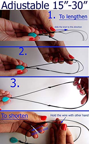 Barbari Jewelry Turquoise Healing Crystal Necklace | Handmade Gift For Him And Her+ Free Organza Bag+ Free Gift! High Quality Natural Gemstone Pendant For Men And Women #TOP6