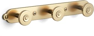 Coat Rack Wall Mounted,Champagne Bronze Zinc Alloy with 3 Hooks