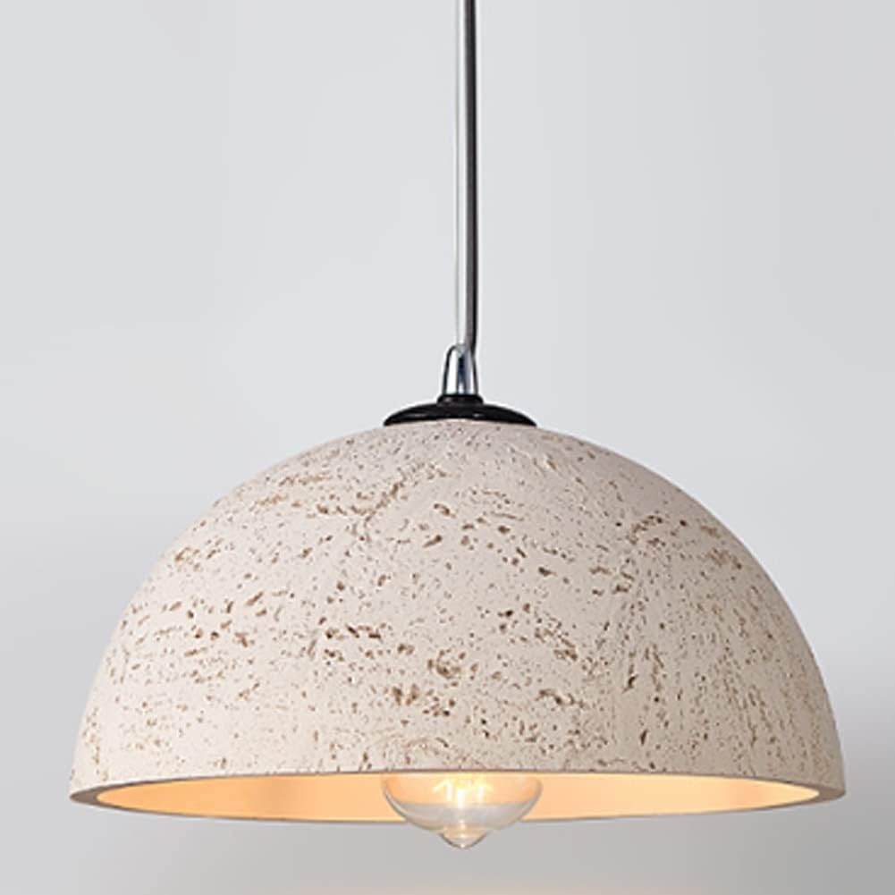 Granestner Pendant lamp Dome Art Pendant Light Resin Lid-Shape Pendant Lights Hanging Lamp Nordic Minimalist Creative Lighting Fixtures(Color:White)